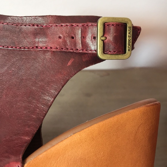 💙Kork-Ease Berit Leather Wedge Sling Back Sandals - Picture 5 of 12